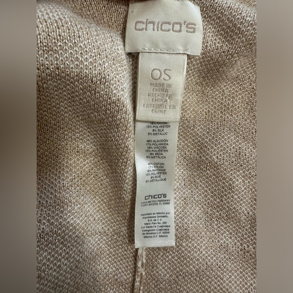 Chico’s Animal Shine Ruana Silk blend - Picture 5 of 7